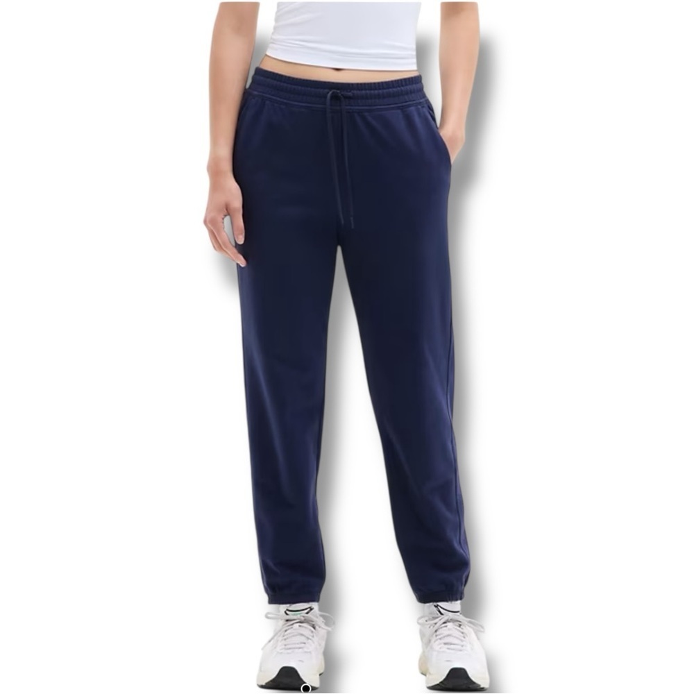 ATHLETA Retroterry Mid Rise Jogger - Navy XL - Picture 1 of 10